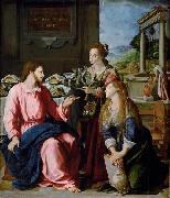 Alessandro Allori Christ with Mary and Martha Sweden oil painting artist
